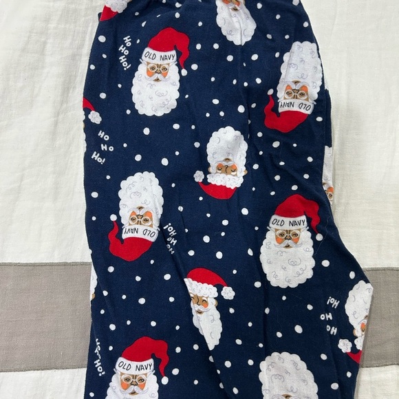 Old Navy Women's Festive Santa Pajama Pants - Dark Blue - Picture 1 of 6